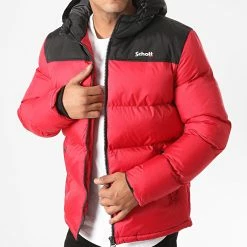 Sortie 🤩 Doudoune Capuche Utah 2 Rouge de Schott NYC 👏