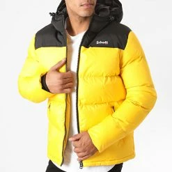 Tout neuf ⌛ Doudoune Capuche Utah 2 Jaune de Schott NYC 👍