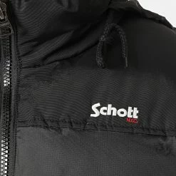 Le moins cher 🔔 Doudoune Capuche Utah Noir de Schott NYC ❤️ -Schott NYC Soldes schott nyc 227786 UTAH BLACK 20200817T093939 03