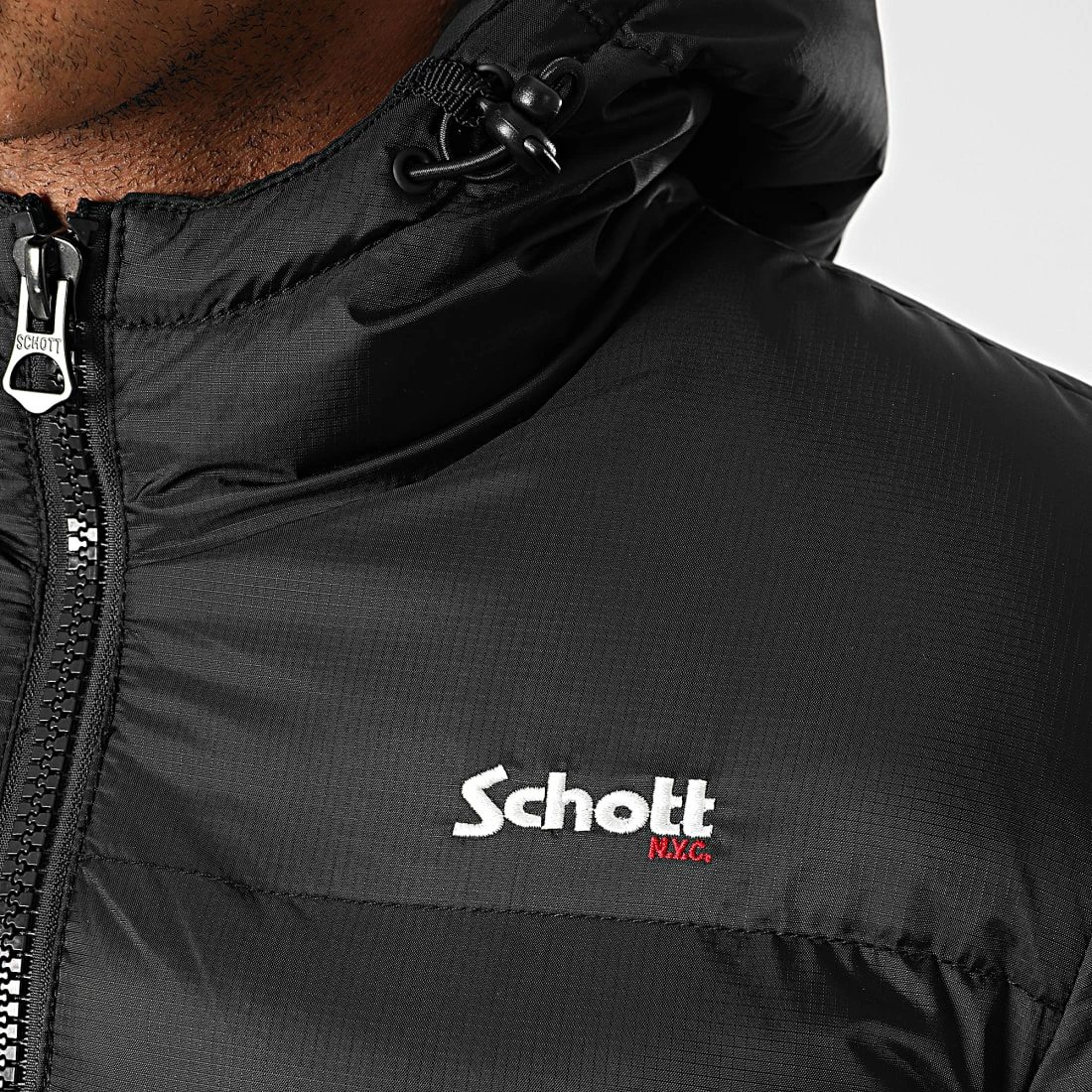 Sortie 🎁 Doudoune Capuche Idaho Noir de Schott NYC 🛒 4 Sortie 🎁 Doudoune Capuche Idaho Noir de Schott NYC 🛒 – Image 2