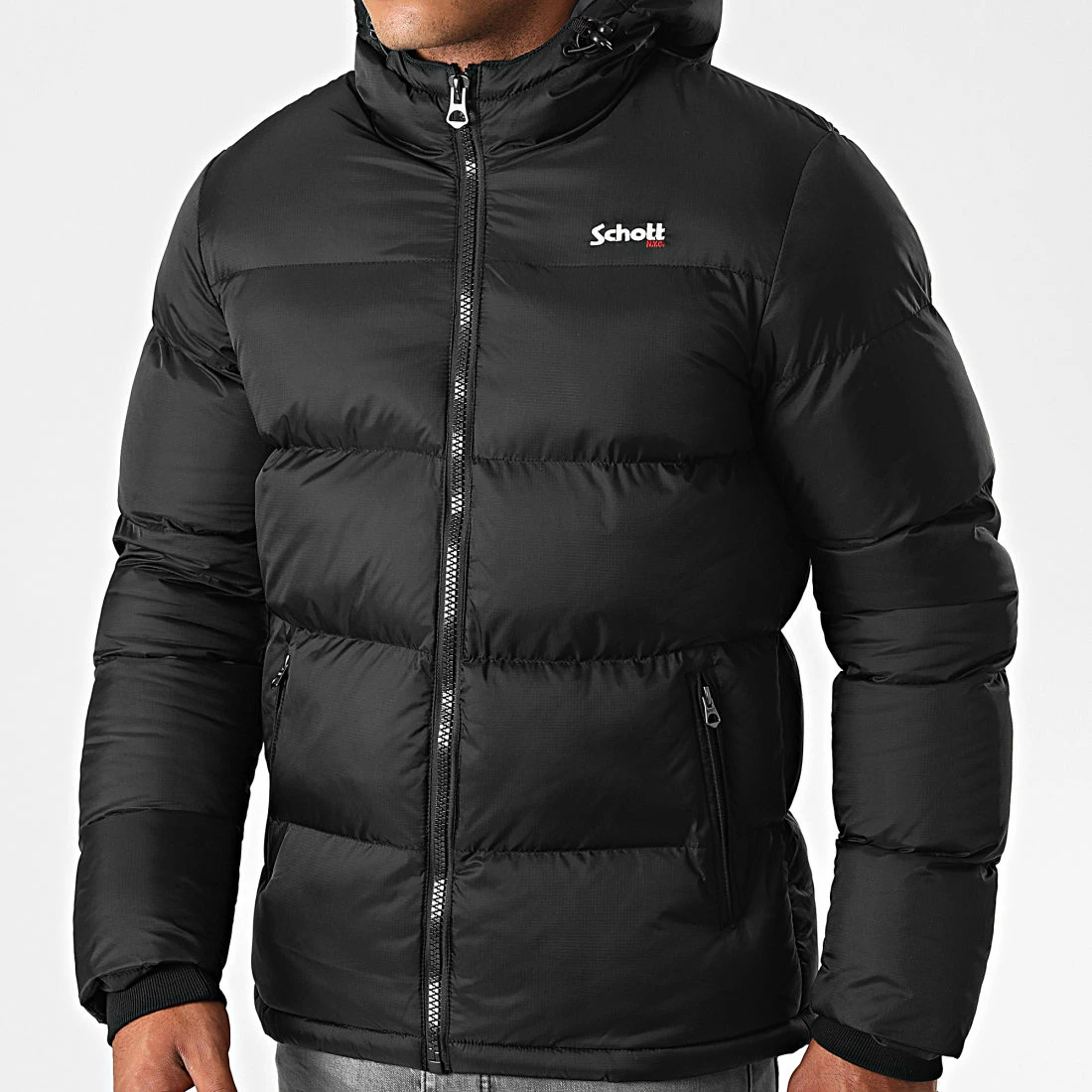 Sortie 🎁 Doudoune Capuche Idaho Noir de Schott NYC 🛒 5 Sortie 🎁 Doudoune Capuche Idaho Noir de Schott NYC 🛒 – Image 3