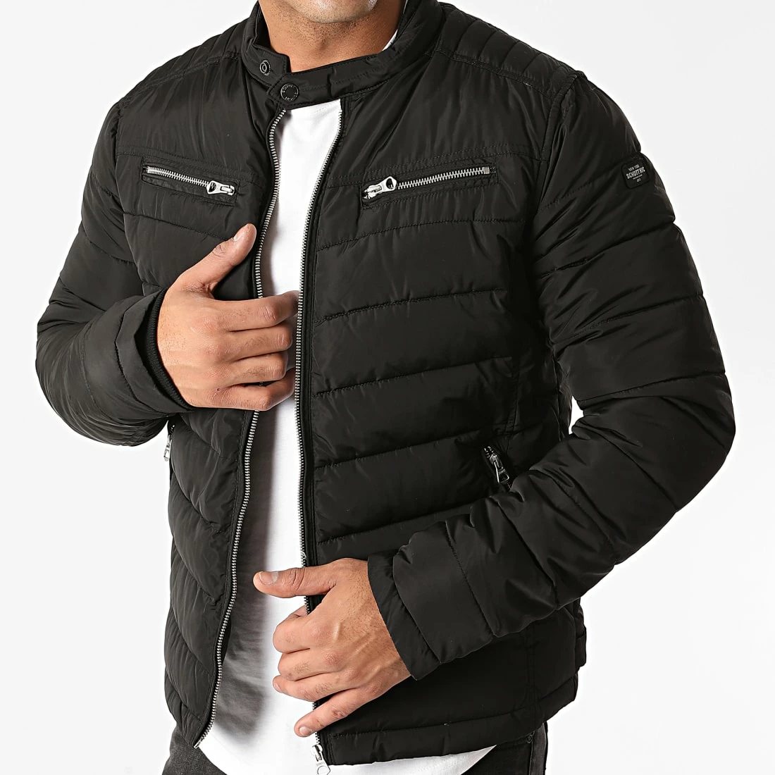 Nouveau ✔️ Veste Biker Daytona Noir de Schott NYC 🤩 3 Nouveau ✔️ Veste Biker Daytona Noir de Schott NYC 🤩