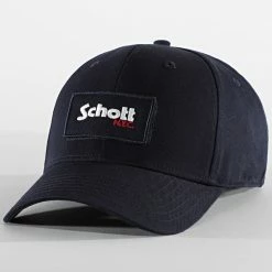 De gros 👍 Casquette 210 Bleu Marine de Schott NYC 🧨