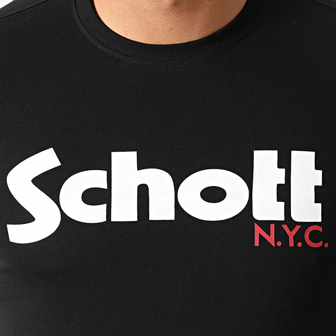Nouveau 🔥 Tee 👕 Shirt TSLOGO Noir de Schott NYC 😉 4 Nouveau 🔥 Tee 👕 Shirt TSLOGO Noir de Schott NYC 😉 – Image 2