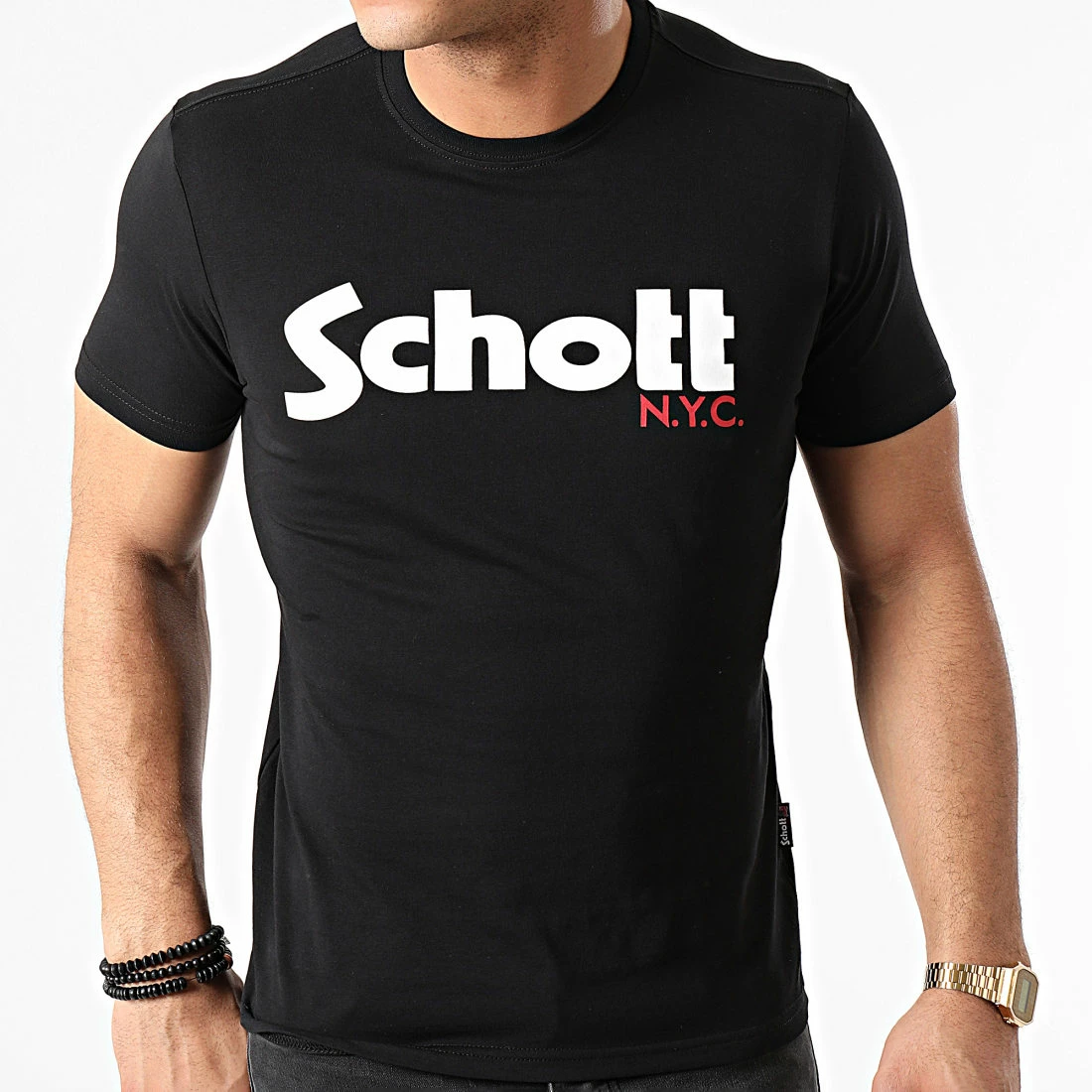 Nouveau 🔥 Tee 👕 Shirt TSLOGO Noir de Schott NYC 😉 5 Nouveau 🔥 Tee 👕 Shirt TSLOGO Noir de Schott NYC 😉 – Image 3