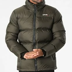 Meilleure vente 🎁 Doudoune Idaho Vert Kaki de Schott NYC 🔥 -Schott NYC Soldes schott nyc 280585 IDAHO KAKI 20210825T112309 03