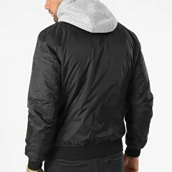 Le moins cher 🎉 Veste Zippée Capuche Oregon Noir de Schott NYC 🌟 -Schott NYC Soldes schott nyc 280596 OREGON BLACK 20210825T112058 04