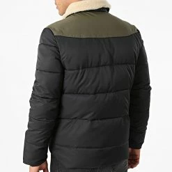 Budget 🤩 Doudoune Col Mouton Hills Noir Kaki de Schott NYC ⭐ -Schott NYC Soldes schott nyc 284709 HILLS BLACK FOREST 20210917T160850 04