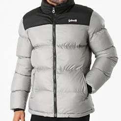 Les meilleures critiques de 🌟 Doudoune Capuche Utah Gris Noir de Schott NYC ✔️ -Schott NYC Soldes schott nyc 285497 UTAH SILVER 20210929T152110 03