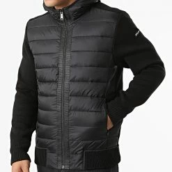 Budget 🎉 Veste Zippée Capuche Atlanta2 Noir de Schott NYC ⌛