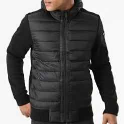 Budget 🎉 Veste Zippée Capuche Atlanta2 Noir de Schott NYC ⌛ -Schott NYC Soldes schott nyc 288005 ATLANTA2 BLACK 20211015T163346 03