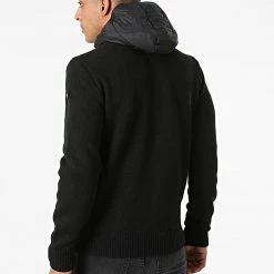 Budget 🎉 Veste Zippée Capuche Atlanta2 Noir de Schott NYC ⌛ -Schott NYC Soldes schott nyc 288005 ATLANTA2 BLACK 20211015T163347 04