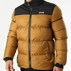 Bon marché 🧨 Doudoune Capuche Utah Camel de Schott NYC 😉 -Schott NYC Soldes schott nyc 290762 UTAH GOLD 20211105T141006 03