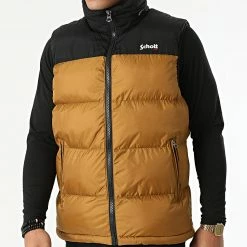 Le moins cher 😉 Doudoune Capuche Sans Manches Utahv Camel de Schott NYC 🔔 -Schott NYC Soldes schott nyc 290765 UTAHV GOLD 20211105T141029 03