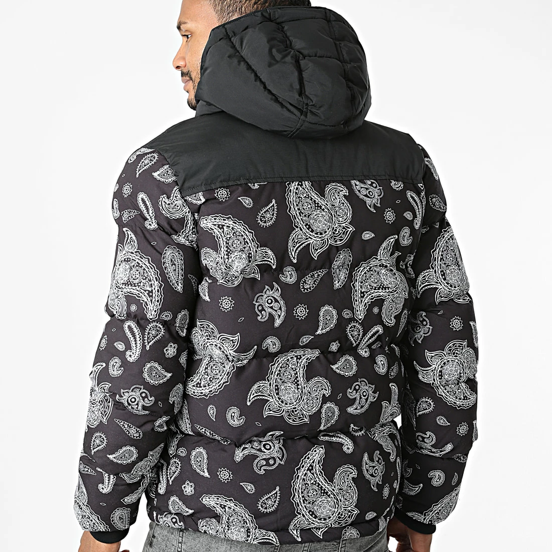 Meilleure vente ❤️ Doudoune Capuche Utah 2 Noir Bandana de Schott NYC 🥰 6 Meilleure vente ❤️ Doudoune Capuche Utah 2 Noir Bandana de Schott NYC 🥰 – Image 4