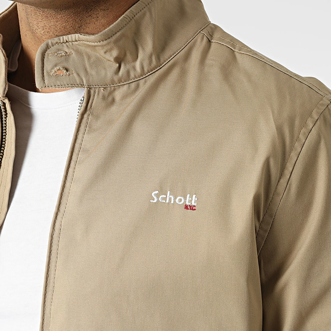 Meilleure affaire 🧨 Veste Zippée CABL1220 Beige de Schott NYC 🎁 4 Meilleure affaire 🧨 Veste Zippée CABL1220 Beige de Schott NYC 🎁 – Image 2