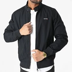 Meilleur prix 👏 Veste Zippée CABL1220RAY Bleu Marine de Schott NYC 💯