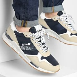 Vente flash 😀 Baskets 162522 Bleu Marine Beige de Schott NYC 🎁
