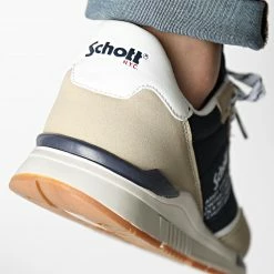 Vente flash 😀 Baskets 162522 Bleu Marine Beige de Schott NYC 🎁 -Schott NYC Soldes schott nyc 313681 162522 NAVY BLUE 20220420T140836 04