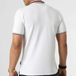 Nouveau ✨ Polo A Manches Courtes Nolan Blanc de Schott NYC 👍 -Schott NYC Soldes schott nyc 314124 PSNOLAN WHITE 20220609T122012 04