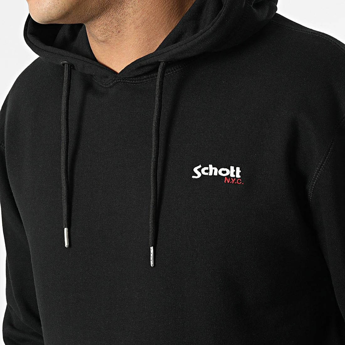 Nouveau 🔔 Sweat Capuche Emmet 2 Noir de Schott NYC ⌛ 4 Nouveau 🔔 Sweat Capuche Emmet 2 Noir de Schott NYC ⌛ – Image 2