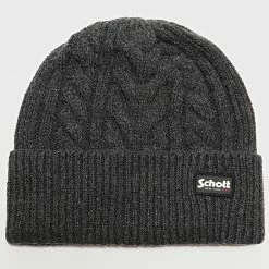 Bon marché 😍 Bonnet Bruce Gris Anthracite Chiné de Schott NYC ⌛