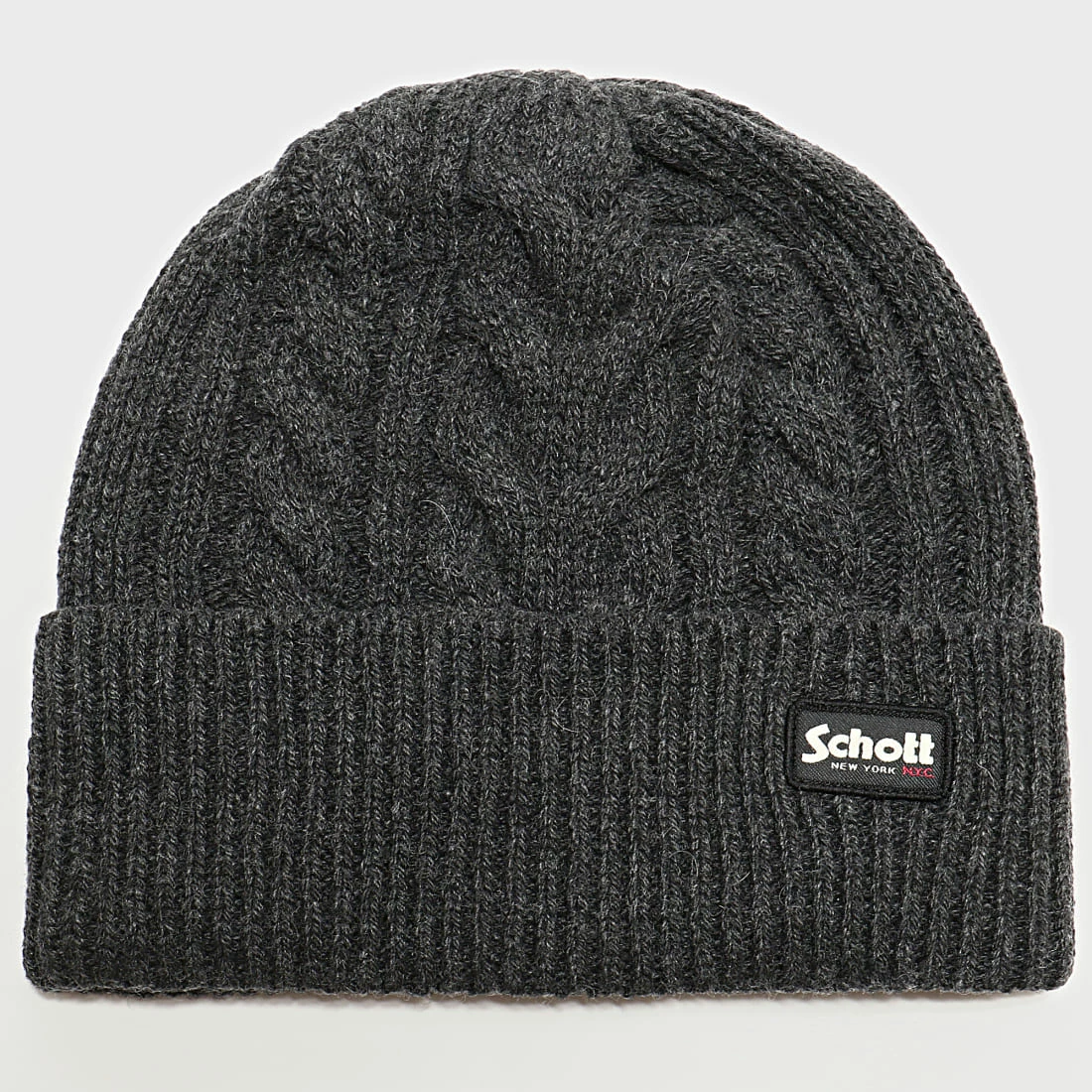 Bon marché 😍 Bonnet Bruce Gris Anthracite Chiné de Schott NYC ⌛ 3 Bon marché 😍 Bonnet Bruce Gris Anthracite Chiné de Schott NYC ⌛