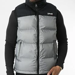 Offres 😍 Doudoune Capuche Sans Manches Utahv Gris de Schott NYC 🔥 -Schott NYC Soldes schott nyc 327265 UTAHV SILVER 20220711T155256 03