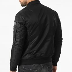 Offres ⭐ Veste Bomber Air Forcers Noir de Schott NYC 🤩 -Schott NYC Soldes schott nyc 332260 AIRFORCERS BLACK 20220812T142946 04