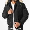 Tout neuf ❤️ Parka Capuche Fourrure Keyburn Noir de Schott NYC 🎉 -Schott NYC Soldes schott nyc 332271 KEYBURN BLACK 20220812T143000 01