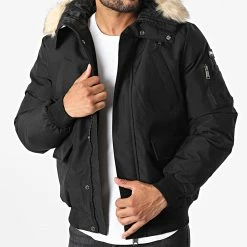 Tout neuf ❤️ Parka Capuche Fourrure Keyburn Noir de Schott NYC 🎉