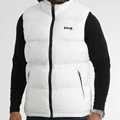 Tout neuf 🌟 Doudoune Capuche Sans Manches Idaho 2V Blanc de Schott NYC 🥰