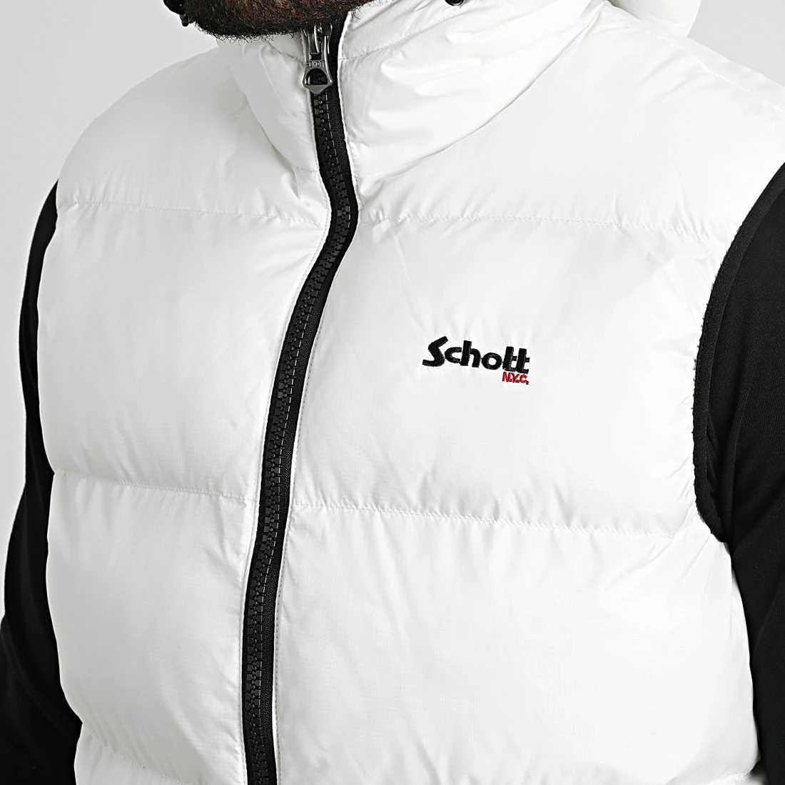 Tout neuf 🌟 Doudoune Capuche Sans Manches Idaho 2V Blanc de Schott NYC 🥰 4 Tout neuf 🌟 Doudoune Capuche Sans Manches Idaho 2V Blanc de Schott NYC 🥰 – Image 2