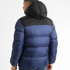 Remise 😀 Doudoune Capuche Utah 2 Bleu Marine Noir de Schott NYC 🌟 -Schott NYC Soldes schott nyc 340796 UTAH2 ROYAL BLUE 20221005T085333 04