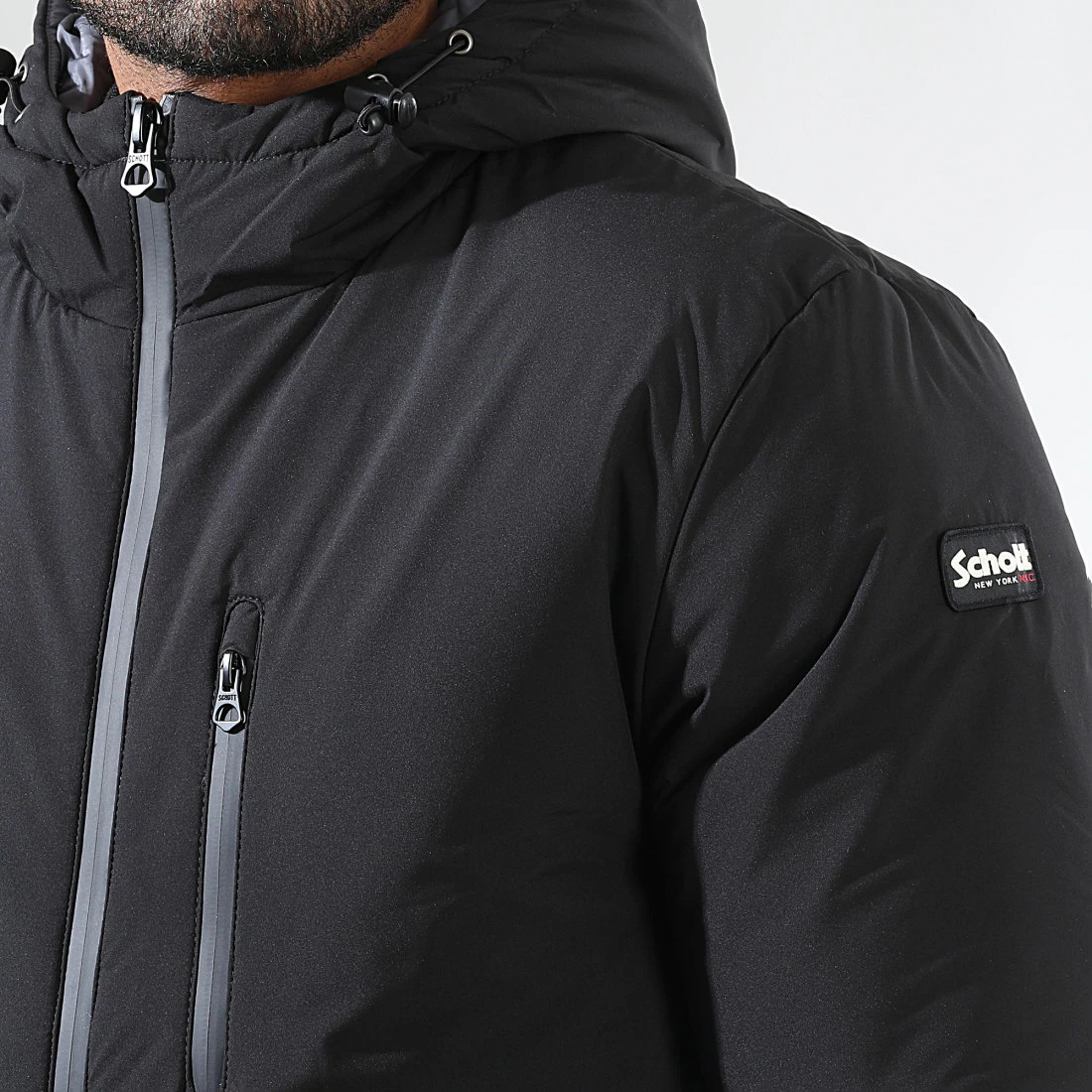 Vente flash 🔔 Parka Capuche Fargo Noir de Schott NYC 🎁 5 Vente flash 🔔 Parka Capuche Fargo Noir de Schott NYC 🎁 – Image 3