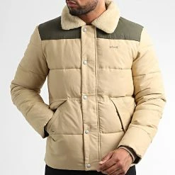 Nouveau ❤️ Doudoune Col Mouton Hills Beige Vert Kaki de Schott NYC 🎉 -Schott NYC Soldes schott nyc 340845 HILLS LIGHTBEIGE FOREST 20220928T155407 03