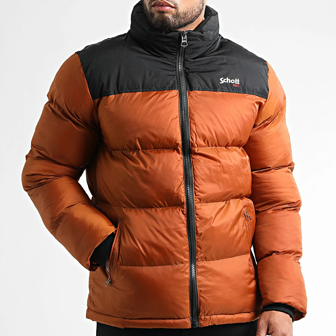 Meilleure affaire 🎁 Doudoune Capuche Utah Orange de Schott NYC 😉 5 Meilleure affaire 🎁 Doudoune Capuche Utah Orange de Schott NYC 😉 – Image 3