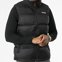 Tout neuf ❤️ Doudoune Capuche Sans Manches Utahv Noir de Schott NYC 🔔 -Schott NYC Soldes schott nyc 340849 UTAHV BLACK 20220930T155618 03