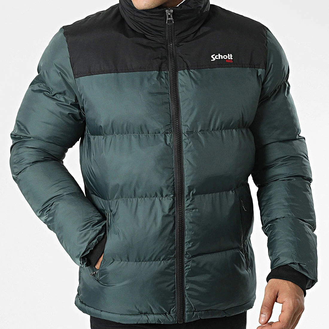 Acheter 😀 Doudoune Utah Vert Foncé de Schott NYC ✨ 5 Acheter 😀 Doudoune Utah Vert Foncé de Schott NYC ✨ – Image 3