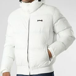 De gros ✨ Doudoune Capuche Chicago Blanc de Schott NYC ⭐ -Schott NYC Soldes schott nyc 342271 CHICAGO WHITE 20221010T160035 03