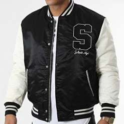 Offres 🔥 Veste Teddy Coachman Noir Blanc de Schott NYC ❤️ -Schott NYC Soldes schott nyc 342514 COACHMAN BLACK OFF WHITE 20221010T124155 03