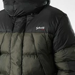 Bon marché 👍 Doudoune Capuche Longue Ontario Vert Kaki Noir de Schott NYC 😍 -Schott NYC Soldes schott nyc 342927 ONTARIO BLACK KHAKI 20221010T155825 02