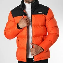 Tout neuf 🎁 Doudoune Utah Orange Vif de Schott NYC 🔔