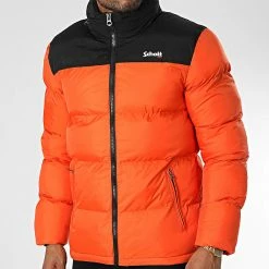Tout neuf 🎁 Doudoune Utah Orange Vif de Schott NYC 🔔 -Schott NYC Soldes schott nyc 343614 UTAH ORANGE 20221013T151314 03