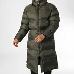 Coupon 😉 Doudoune Capuche Sans Manches Longue 2190Max Vert Kaki de Schott NYC 🥰