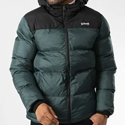 Bon marché ❤️ Doudoune Capuche Utah 2 Vert de Schott NYC 💯 -Schott NYC Soldes schott nyc 344475 UTAH2 FOREST 20221021T155517 03