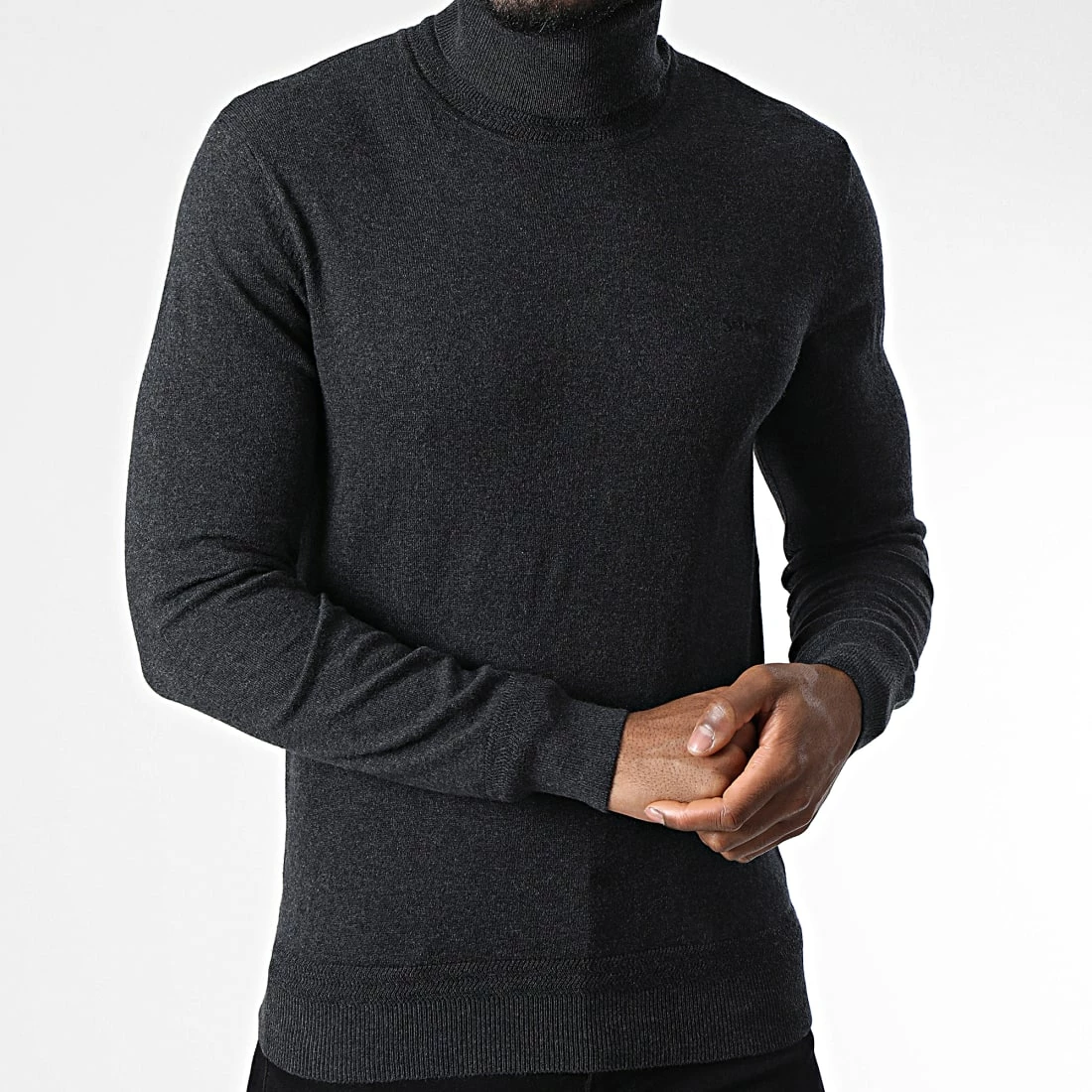 Le moins cher 🎁 Pull Col Roulé PLBEAL4 Gris Anthracite Chiné de Schott NYC ⭐ 5 Le moins cher 🎁 Pull Col Roulé PLBEAL4 Gris Anthracite Chiné de Schott NYC ⭐ – Image 3