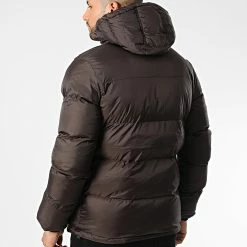 Vente flash 🎉 Doudoune Capuche Idaho 2 Marron de Schott NYC 😍 -Schott NYC Soldes schott nyc 344483 IDAHO2 DARK BROWN 20221021T155536 04