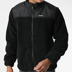 Nouveau 😀 Veste Zippée Fourrure Mouton Sward 1 Noir de Schott NYC 🌟