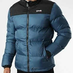 Coupon 🛒 Doudoune Utah Bleu de Schott NYC 🧨 -Schott NYC Soldes schott nyc 345312 UTAH STEEL BLUE 20221027T152353 03